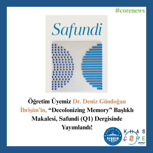 Öğretim Üyemiz Dr. Deniz Gündoğan İbrişim’in “Decolonizing Memory” Başlıklı Makalesi, Safundi (Q1) Dergisinde Yayımlandı!