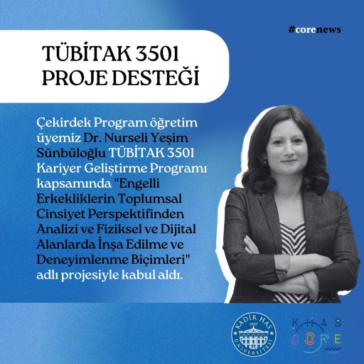 Dr. Öğr. Üyesi Nurseli Yeşim Sünbüloğlu’na TÜBİTAK 3501 proje desteği